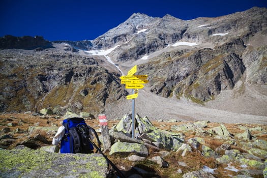 Landscapes in the Zillertaler Alps in Austria