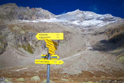 Landscapes in the Zillertaler Alps in Austria