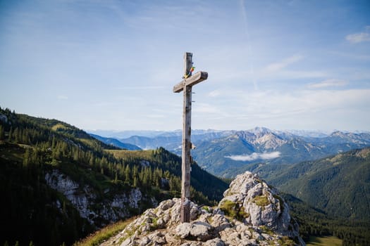 Summit cross in the Bavarian Alps