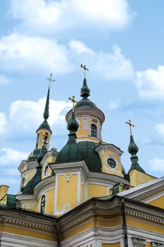 View of Russian Orthodox Church of Jekaterina, in Parnu, Estonia, built in 1768.