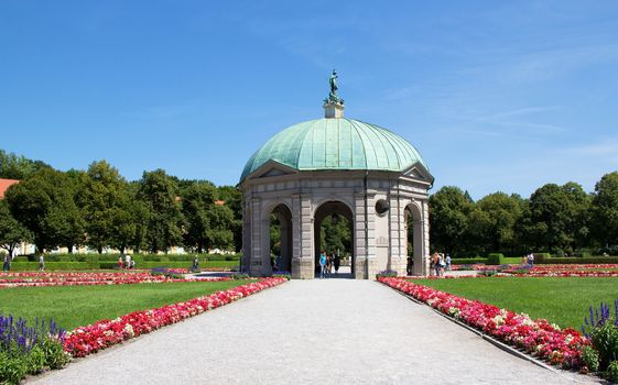 Historic park in Munich Hofgarten, the garden of the Munich residence