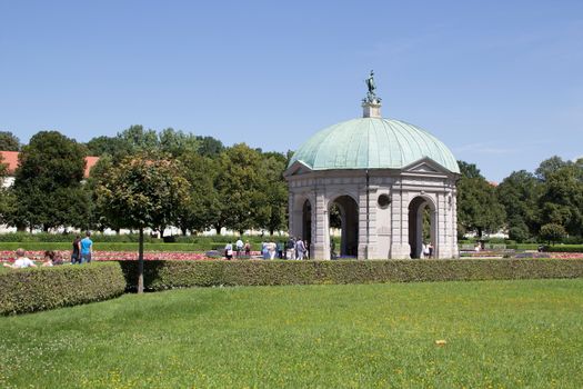 Historic park in Munich Hofgarten, the garden of the Munich residence