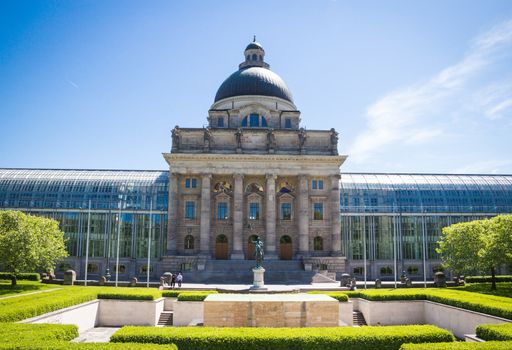 Historic park in Munich Hofgarten, the garden of the Munich residence