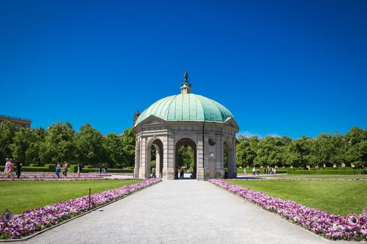 Historic park in Munich Hofgarten, the garden of the Munich residence