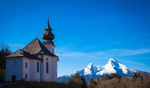 Sanctuary of Maria Gern before watzmann group