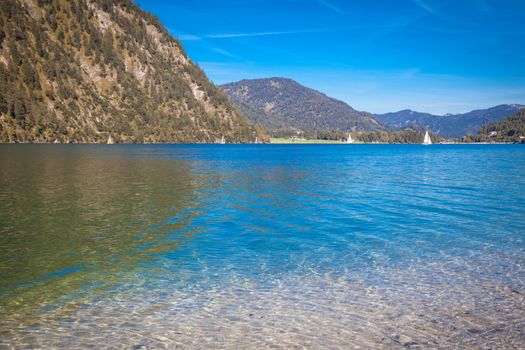 Autumn at the lake Achensee in Austria