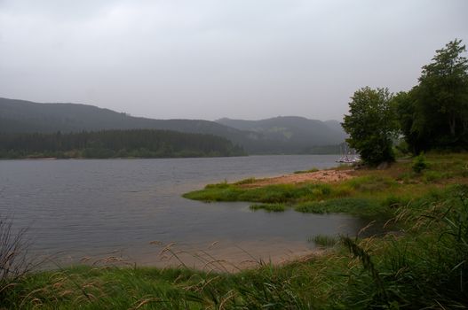 Summertime scenery around the Schluchsee, a lake in the Black Forest (Southern Germany)