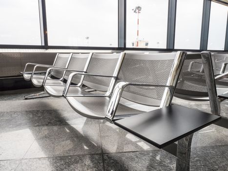 A picture of new departure lounge banches at the airport