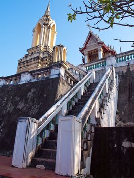 Staircases to Wat Phra Kaew in Khao Wang(Phra Nakhon Khiri Historical Park, Holy City Hill), Old King Palace, Petchaburi, Thailand