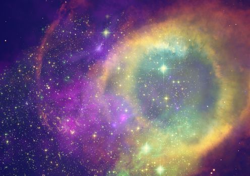 Far being shone nebula and star field against space. "Elements of this image furnished by NASA".