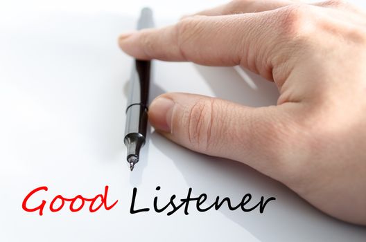 Good listener text concept isolated over white background