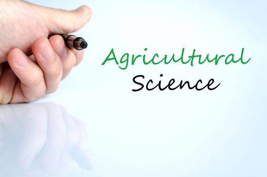 Agricultural science text concept isolated over white background