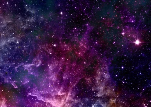 Small part of an infinite star field of space in the Universe. "Elements of this image furnished by NASA".