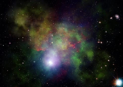Small part of an infinite star field of space in the Universe. "Elements of this image furnished by NASA".