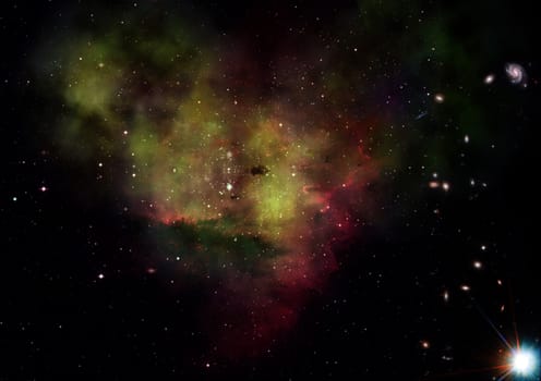 Small part of an infinite star field of space in the Universe. "Elements of this image furnished by NASA".