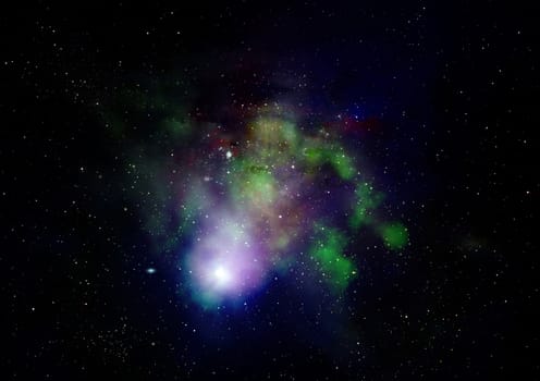 Small part of an infinite star field of space in the Universe. "Elements of this image furnished by NASA".