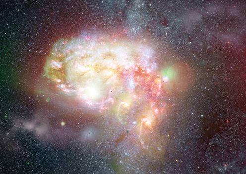 Far being shone nebula and star field against space. Elements of this image furnished by NASA.