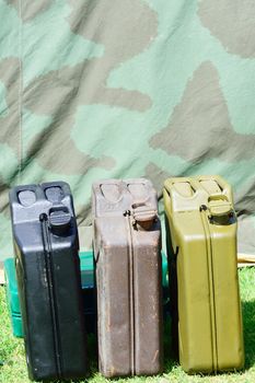 Vintage military jerry cans