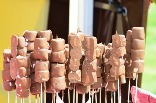 Chocolate covered Marshmallow sticks