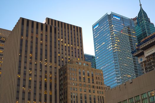 TORONTO,CANADA-JULY 9,2015: A view of  downtown toronto, the third city with most skyscrapers in North America exceeding 200 metres (656 ft) in heigth.