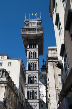 lisbon city portugal Santa Justa Elevator landmark architecture 