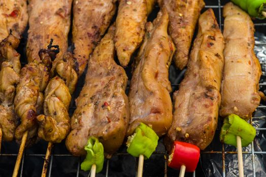 Satay Chicken on barbecue