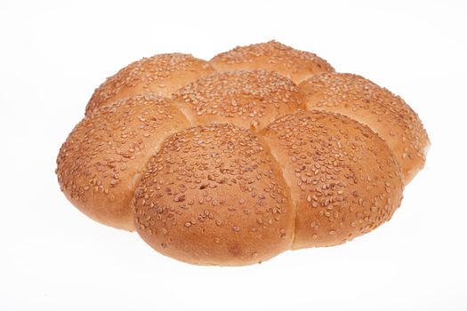 Loaf of bread on isolated white background