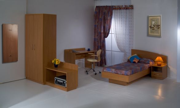 Set of home furniture on isolated studio background