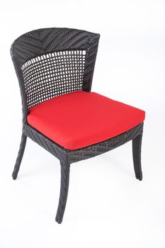 Chair made synthetic fibre on isolated background