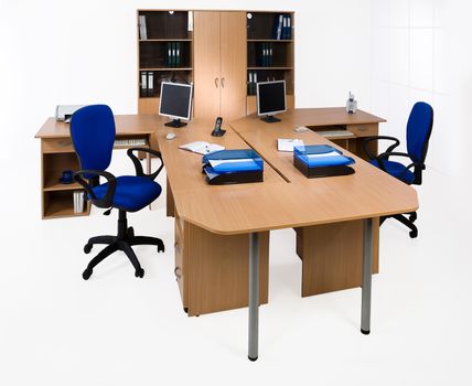 Office furniture on a white background