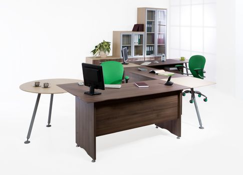 Office furniture on a white background