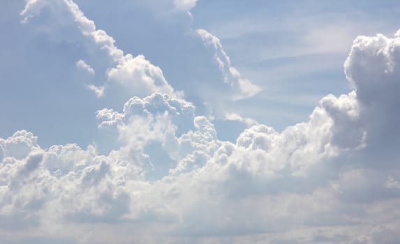 View white cloud with blue sky background