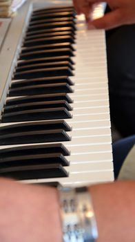 Picture of an Electronic piano . Music concept