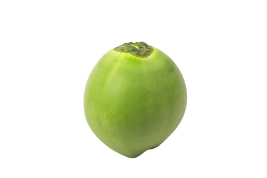 Fresh green coconut isolated, Clipping path included