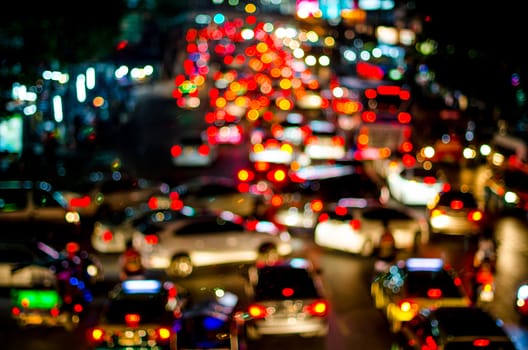 Abstract traffic lighting, Blurred