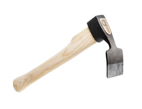 New but traditional adze. Adzes are used for smoothing or carving wood in hand woodworking, similar to an axe but with the cutting edge perpendicular to the handle.