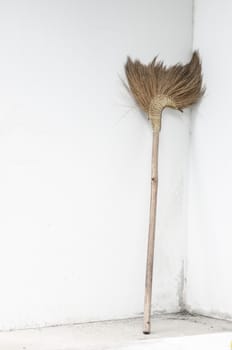 Broom beside wall, Rest concept