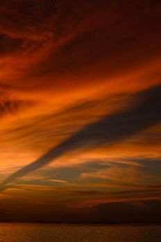 Sunset sky at sea