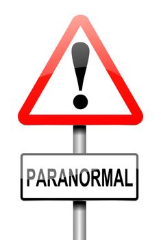 Illustration depicting a sign with a paranormal concept.