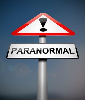 Illustration depicting a sign with a paranormal concept.