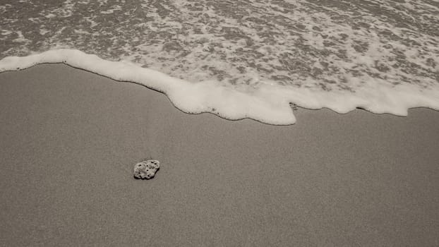 Summer time concept, Nice beach and sea wave in vintage style