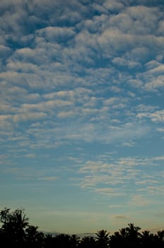 Nice clouds with sunrise light