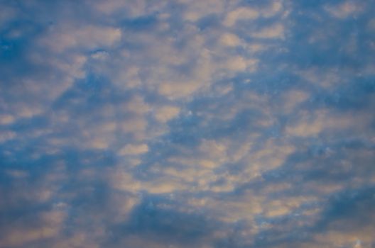 Nice clouds with sunrise light