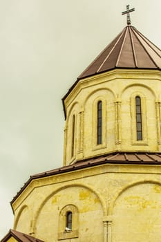 Traditional Georgian Orthodox Church is the main dome with a cross. The Georgia. 
