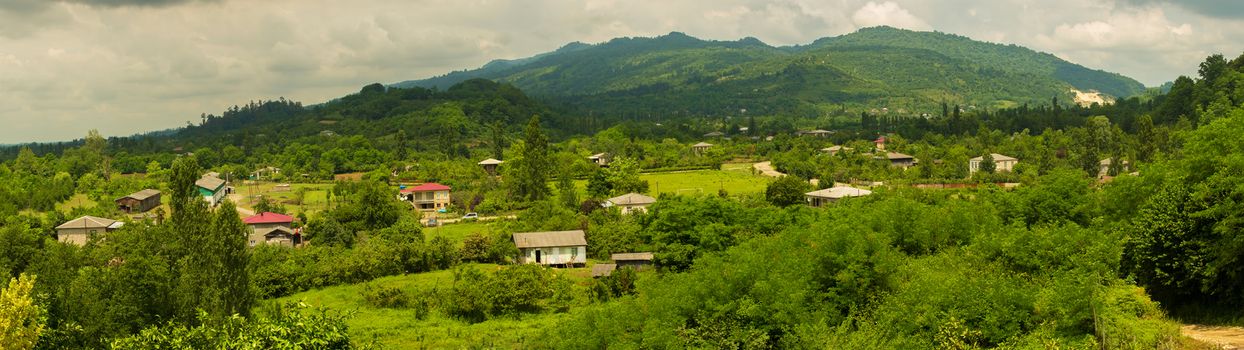 Building in Caucasus mountains near Batumi city, The Georgia