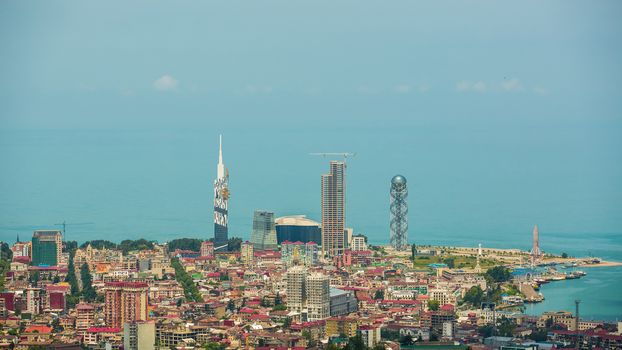 Skyline of Batumi. The capital of Adjara, Georgia