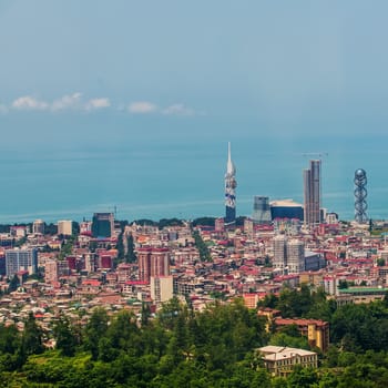 Skyline of Batumi. The capital of Adjara, Georgia