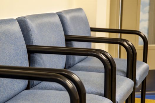 Empty nurses station in a hospital