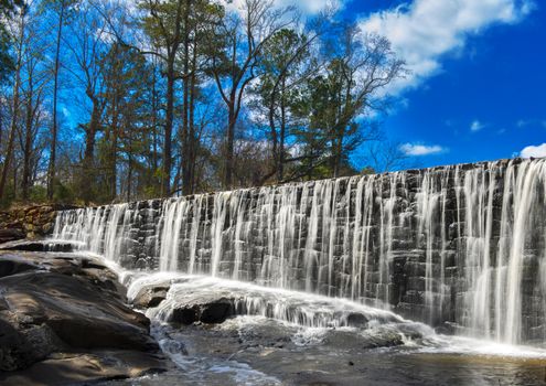 waterfall on a summer day