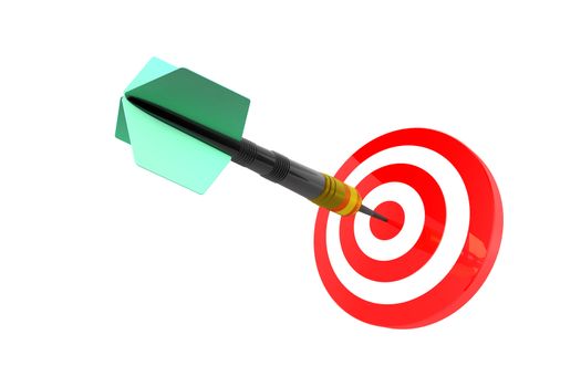 The success of hitting the target for the purpose of achieving the goal. the dart at the bullseye